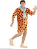A man wearing a Fred Flintstone costume, posing against a white background. Produktbild-Vorschau