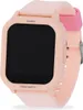 A close-up studio shot of a pink smartwatch. Podgląd zdjęcia produktu