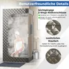 A woman is sitting inside a portable steam sauna, with steam filling the enclosure. The image highlights user-friendly details of the sauna. Anteprima dell’immagine prodotto