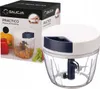 A product shot of a manual food chopper and its packaging. Produktbild-Vorschau