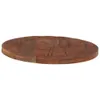 Design Tischplatte Ø 60x2,5 cm Rund Altholz Massiv, Produktbild-Vorschau 4