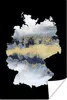 MuchoWow® Poster Karte von Europa - Deutschland - Blau Produktbild-Vorschau 1