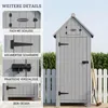 HOMAVO Gerätehaus Holz mit UV-Schutz Pultdach, Gartenhaus Produktbild-Vorschau 3