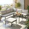 Outsunny Lounge Gartenmöbel Set 5-6 Personen Gartenlounge Produktbild-Vorschau 2
