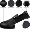 A diagram illustrating the features of a safety shoe cover. Produktbild-Vorschau