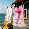 Mr. & Mrs. Panda Handtuch Flamingo Yoga - Aquarell Pink - Produktbild-Vorschau 2
