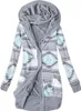 ASKSA Damen Drucken Strickpullover Strickjacke Knopf Produktbild-Vorschau 1