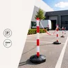 Relaxdays Absperrpfosten, 4er Pack, mit Kette, Kunststoff, Produktbild-Vorschau 2
