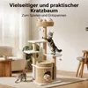 Fudajo Forest Oak 138 cm Kratzbaum beige, Katzenkratzbaum Produktbild-Vorschau 7