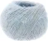 A ball of light blue yarn on a white background. Produktbild-Vorschau