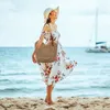 Retro Stroh-Strandtasche mit Reißverschluss – Produktbild-Vorschau 6