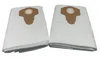Two stacks of white vacuum cleaner bags with brown cardboard connectors. Produktbild-Vorschau