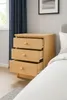 Nachtkonsole Nachtschrank Buche 52x52x35 drei Schubladen Produktbild-Vorschau 2