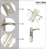 A collage showing close-ups of door handles and their components, with arrows indicating how they relate to the full product. Produktbild-Vorschau