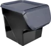 A black and gray storage container for fruits and vegetables. Anteprima dell’immagine prodotto
