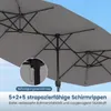COSTWAY Doppelsonnenschirm 375x200cm, Gartenschirm mit Produktbild-Vorschau 8