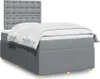 vidaXL Boxspringbett mit Matratze Hellgrau 120x200 cm Stoff Produktbild-Vorschau 2