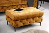 Hocker MODERN BAROCK 90cm Samt senfgelb im Chesterfield Produktbild-Vorschau 3