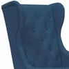 vidaXL Poltrona tessuto blu Anteprima dell’immagine prodotto 9