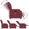 A collage of images showing a recliner chair in different positions, demonstrating its reclining and footrest features. Náhľad obrázku produktu