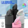 A marketing image showcasing multiple vertical mice in different colors, with text overlays highlighting features. Produktbild-Vorschau