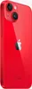 A red iPhone 14 is shown from a diagonal back view against a white background. Podgląd zdjęcia produktu