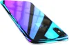 A close-up, angled view of the back of a smartphone case with a iridescent, color-shifting finish. Produktbild-Vorschau