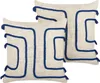 BELIANI Dekokissen 2er Set Hellbeige und Blau Baumwolle 45 Produktbild-Vorschau 1