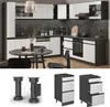 Küchenunterschrank Vicco R-Line Weiß 40 cm  J-Shape mit Produktbild-Vorschau 4