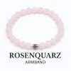 Rosenquarz Armband Damen mit 925 Echt-Silber-Verschluss – Produktbild-Vorschau 2