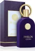 A bottle of Maison Alhambra Philos Centro Eau de Parfum and its packaging are displayed against a white background. Voir les images du produit