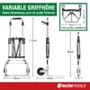 ATHLON TOOLS Aluminium transportkar voor zware lasten, Productafbeelding-voorbeeld 2