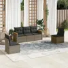 The Living Store 5-tlg. Garten-Sofagarnitur mit Kissen Grau Produktbild-Vorschau 2