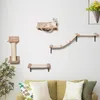 PawHut 4tlg. Kletterwand für Katzen Katzenkletterwand mit Produktbild-Vorschau 7