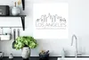 MuchoWow® Poster Skyline "Los Angeles" weiß 50x50 cm - Produktbild-Vorschau 3