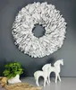 Shabby Blütenkranz weiß Tür Kranz Wandkranz 40 cm Produktbild-Vorschau 1