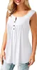 ASKSA Damen Tank Top Ärmellose V-Ausschnitt T-Shirt Produktbild-Vorschau 2
