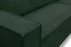 A close-up view of a dark green corduroy sofa, showing the texture of the fabric and the stitching. Produktbild-Vorschau