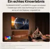 A family is watching a movie on a large TV in a living room, with a teepee in the background. Produktbild-Vorschau