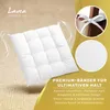 Lavea® Sitzkissen 40x40 cm, 4er Set, Weiß - mit Produktbild-Vorschau 7
