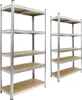 Two metal shelving units with wooden shelves against a white background. Náhled obrázku produktu
