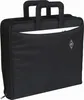 A black portfolio bag with two handles and a front pocket. A white document is peeking out of the pocket. A small diamond-shaped logo is on the front pocket. Náhľad obrázku produktu