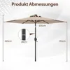 COSTWAY Sonnenschirm 230cm Gartenschirm mit Produktbild-Vorschau 7