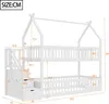 Flieks Etagenbett 90x200cm mit Treppe, Kinderbett Hausbett Produktbild-Vorschau 7