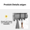 Handtuchhalter, Wand Handtuchhalter, mit 5 Handtuchhaken, Produktbild-Vorschau 3