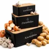 Lot de 3 boîtes de conservation pour pommes de terre Voir les images du produit 1