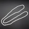 Lange Perlmutt-Farbene Perlenkette (120cm Umfang) Produktbild-Vorschau 2