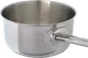 A close-up shot of a stainless steel saucepan with measurement markings on the inside. Produktbild-Vorschau