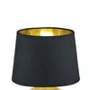 A close-up view of a black lampshade with a gold interior, set against a white background. Náhled obrázku produktu