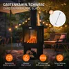 ML-Design kominek ogrodowy z kominem, 128x40 cm kwadratowy Podgląd zdjęcia produktu 2